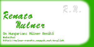 renato mulner business card