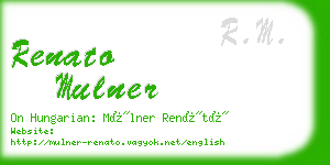 renato mulner business card